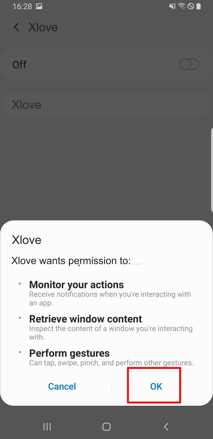 5. Click OK